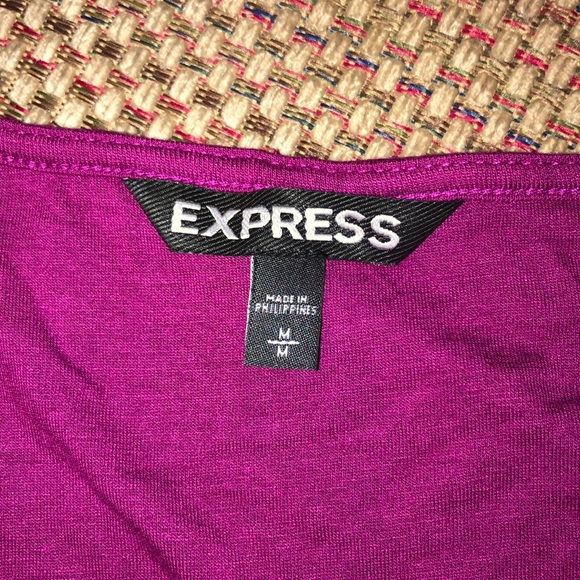 Brand New Express Ruched Dress in Magenta—Medium - Picture 7 of 8